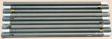 9 Each 4 Ft Used Military Ribbed Aluminum Camo Mast Stacking Poles 100% Tested