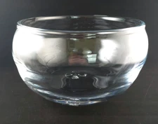Simon Pearce Large Clear Glass Round Serving Bowl