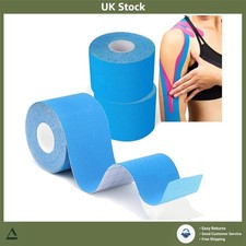 Waterproof Kinesiology Athletic Tape Muscle Joint Support 3 Rolls 5cmx5m Blue 1.00 per metre