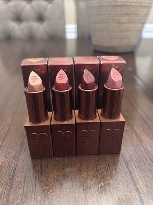 NEW Too Faced cream lipstick set of 4 NIB lipsticks