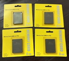 Lot Of 4 - PS2 Sony PLAYSTATION 2's memory card 8mb Sealed New