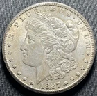 Nice Better Date AU 1887-S Morgan Silver Dollar