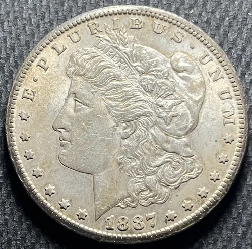 Nice Better Date AU 1887-S Morgan Silver Dollar