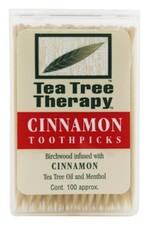 Tea Tree Therapy Cinnamon Toothpicks 1x100 CT 100 Count Pack of 1 
