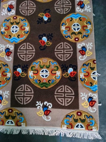 Printed Indo Tibetan Woolen Handmade Rugs 2 Piece Hand Knotted Carpet & Rug 3x6 - Picture 36 of 40