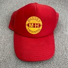 Massey Harris Hat Trucker Snapback Cap Red Agricultural Tractor Farming VTG