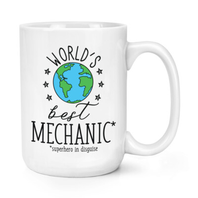 Weltbester Mechaniker 15 Unzen große Tasse Tasse lustiger Witz Favorit Karosseriewerkstatt