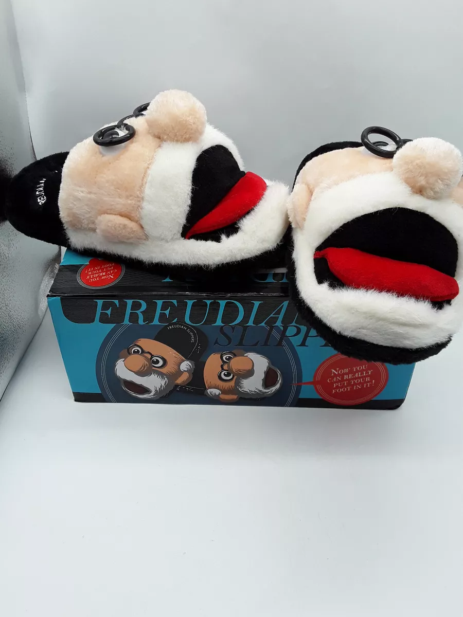 Freudian Sigmund Freud Fuzzy Plush Slippers Shoes Medium W M 8.5-11 | eBay