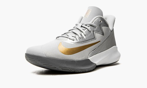Nike Precision IV Men Size 9.5 Wolf Grey Gold Silver Basketball Shoes CK1069 007 | eBay