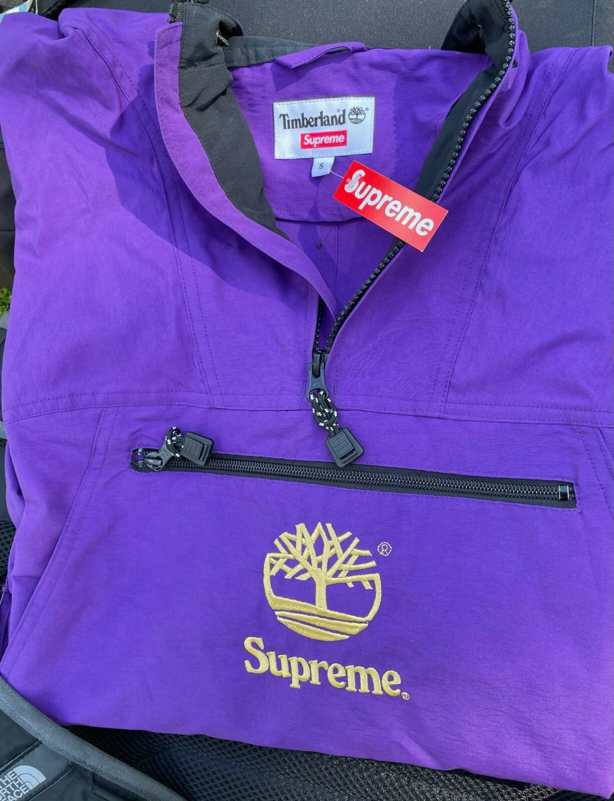 SUPREME TIMBERLAND Anorak PURPLE S DS NO BOX LOGO MILAN TEE