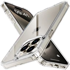 For iPhone 15 Pro Max 15 Plus Case Clear Shockproof Slim Cover Screen Protector