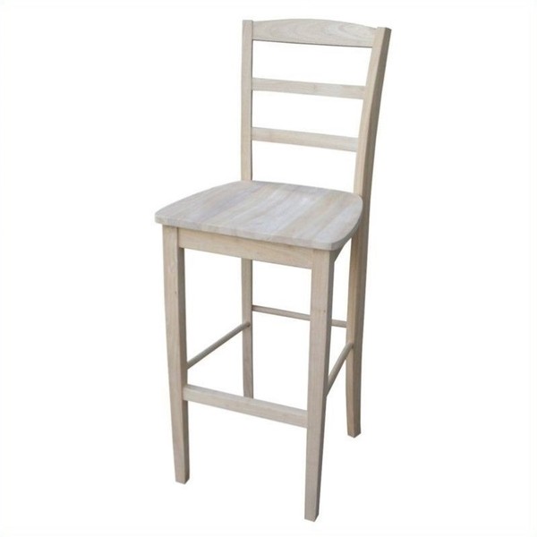 International Concepts S403 30inch Madrid Bar Stool Unfinished for