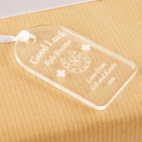 Good Luck gift tag, good luck gift ideas, good luck in your exams, four