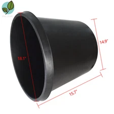 10 Pack 15 Gallon Black Injection Molding Flower Pots Garden Plant Nursery Pots