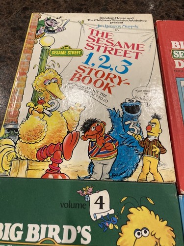 Vintage Sesame Street Hardcover Book Lot~Dictionarys~1,2,3 Story Book~On My Way - Picture 5 of 12