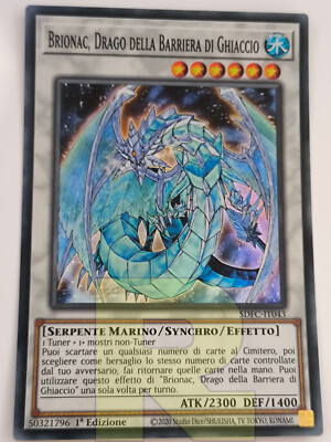 Brionac Ice Barrier Dragon   Super Rare   SDFC-IT043   Italian