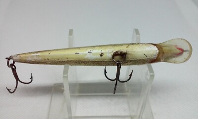 Leurre Vintage Rebel Minnow Floater – 3 1/2", Argent, Jerkbait Stickbait Avec Boîte