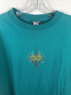 Ocean Pacific OP Vtg 90s Embroidered Logo T-Shirt Surf USA Made