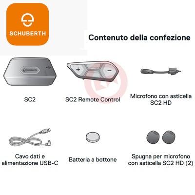 SCHUBERTH SC2 INTERCOM Headset BLUETOOTH by SENA FUR C5 MOTORRAD 