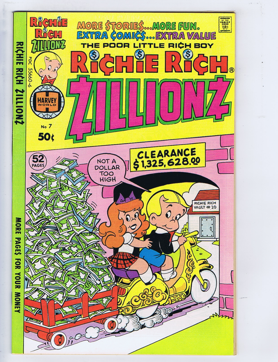 Richie Rich Zillionz #7 Harvey 1977 Richie Rich in The Missing