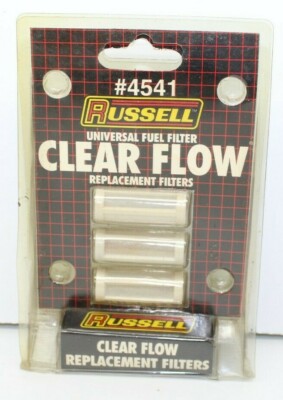 Russell 3 Pack Harley-Davidson Clear Flow Universal Fuel Filters #4541 NEW