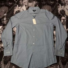 NWT Hugo Boss Slim fit Stretch Button Down 43R17 Neck XL