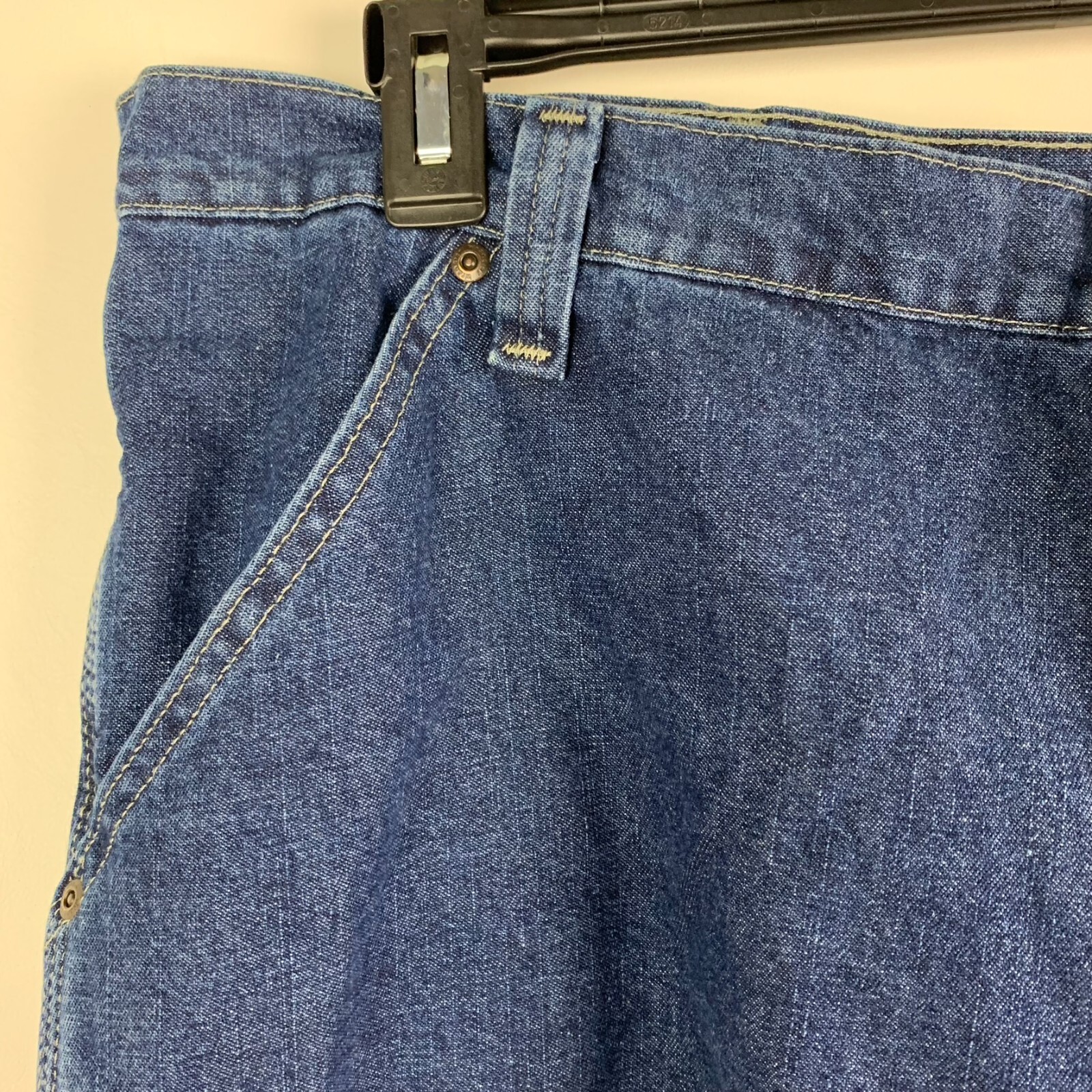 Wrangler Jeans Blue Carpenter Straight Leg 5-Pocket Fleece Lined Size 40/32 NEW image 5