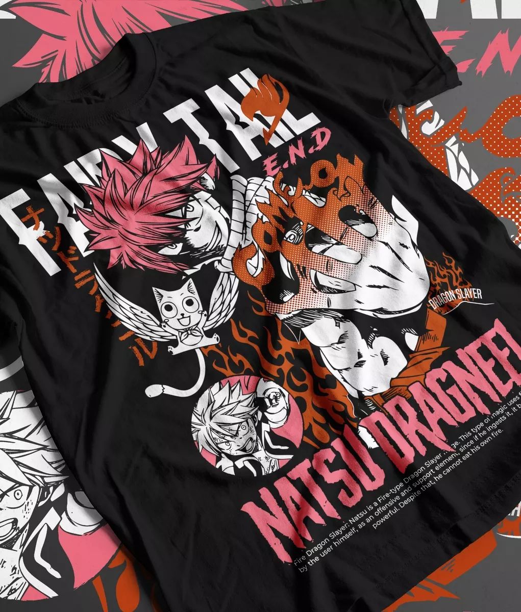 Fairy Tail T-Shirts - Natsu Igneel Premium Brushed Dragon Slayer