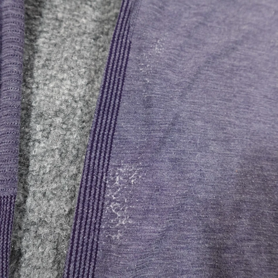 Adidas Hoodie Women S Purple Climaheat Thumbholes Lightweight Running wool 13760 - Image 4 of 4