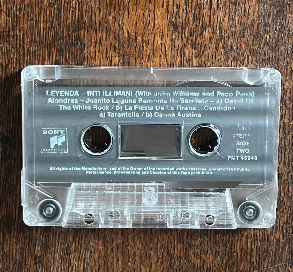 Leyenda INTI-ILLIMANI w/ JOHN WILLIAMS & PACO PENA AUDIO CASSETTE TAPE 1990 Rare - Image 2 of 4