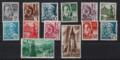 Alliierte Besetzung Französische Zone Baden Mi. - Nr. 1 - 13 postfrisch