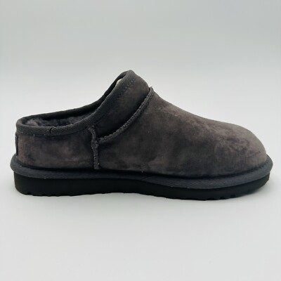 UGG Classic Slipper Grey Suede Sheepskin Slippers Size US 5