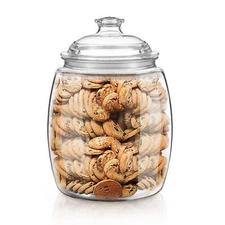 Large Cookie Jars with Lids Airtight Clear Cookie Jar for Kitchen Counter Dec...