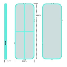 Tumbling Air Track Inflatable 16.4 FT Gymnastics Training Mat  with Electric Air