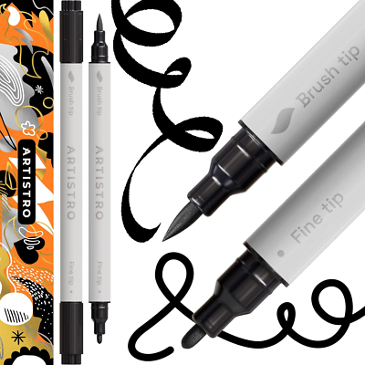 Black Acrylic Paint Pens, Acrylic Paint Markers Dual Tip (Brush