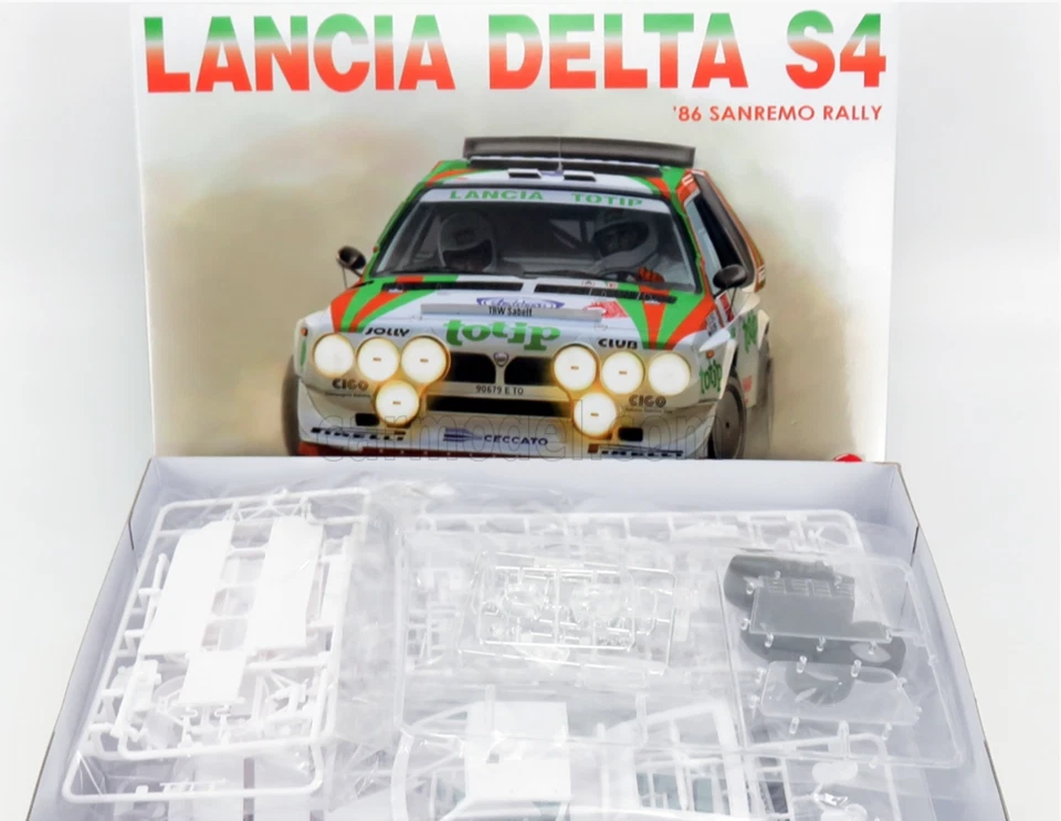 LANCIA DELTA S4 1986 SAN REMO RALLY 'TOTIP' JOLLY CLUB - BEEMAX 1/24 PLASTIC KIT - Immagine 3 di 4