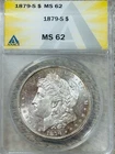 1879 S Morgan Silver Dollar San Francisco ANACS MS62 UNC