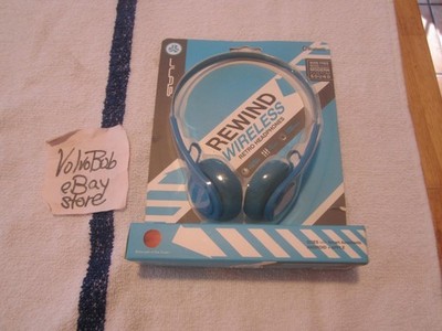 NEW IN PKG! BLUE JLab Rewind Wireless Retro Headphones Bluetooth W/Headband