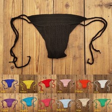 Mens Low Rise Lace Up Hand Swimming Briefs Breathable Swimwear