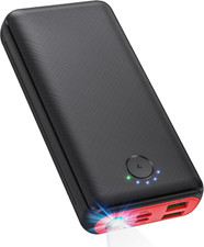 Power Bank 27000Mah 22,5W Externer Akku PD 20W USB C Powerbank Mit Taschenlampe,