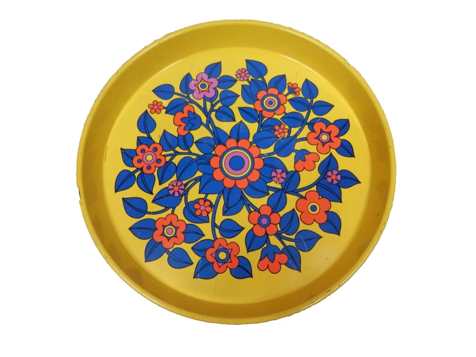 60er 70er Küchen Tablett Worcester Ware UK Pop Art 60s 70s Vintage