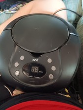 Onn Portable AM/FM CD Player Boombox ONB17AA001 Tested Working Black