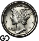 1918-D Mercury Dime, Very Nice Gem BU++, Better Date, Bids: 470/900