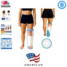 100 Waterproof Adult Cast Covers for Shower Leg, Resuable 28" Long,Easy to w...