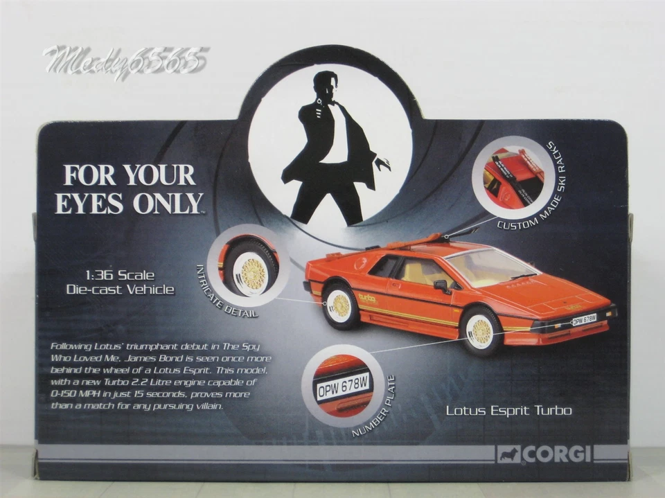 Corgi James Bond "For Your Eyes Only" Lotus Esprit Scale1/36 - Image 2 of 4
