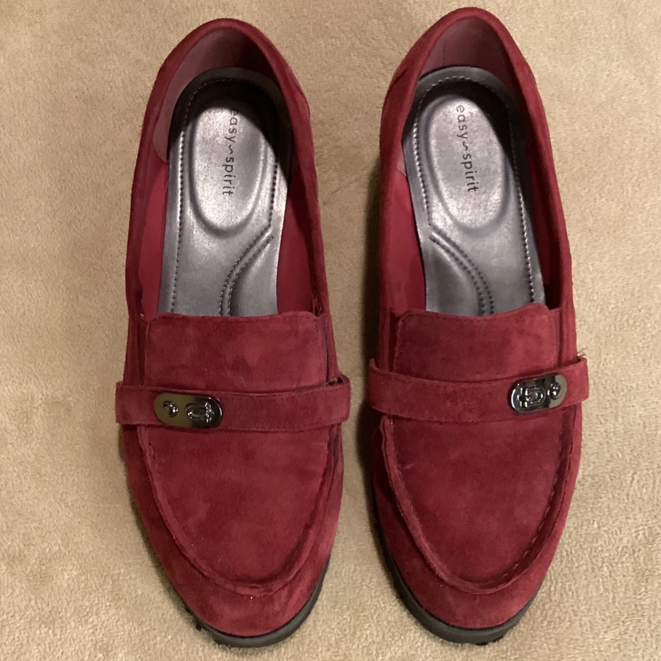 Easy Spirit Wendy Casual Slip-on Loafer Women's Size 8 Wide, Wine Red, Leather - image 2 of 4