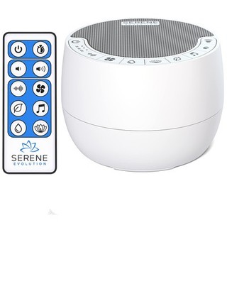 Serene Evolution White Noise Sound Machine w/ Remote - 70 Sounds, AC Power