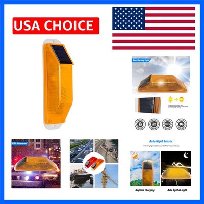 Solar Strobe Warning Light: Sensitive LED Warning Lamp High Bright Waterproof...