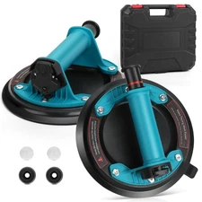 2 Pack Glass Suction Cups to Lift Large Glass, Heavy Duty Vacuum Suction Cups...