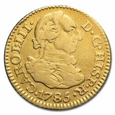 1700-1870 Spain Gold 1/2 Escudo Avg Circ (Random)